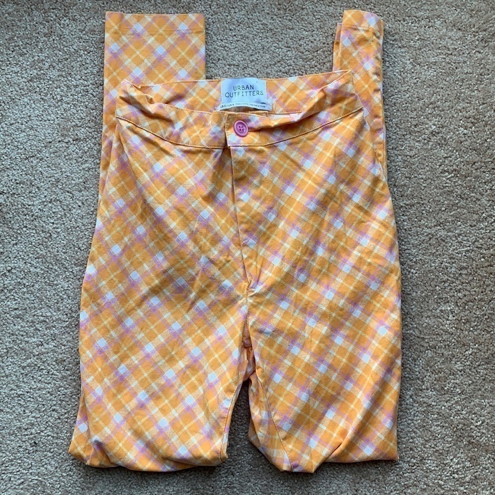 Urban Outfitters orange gingham pants